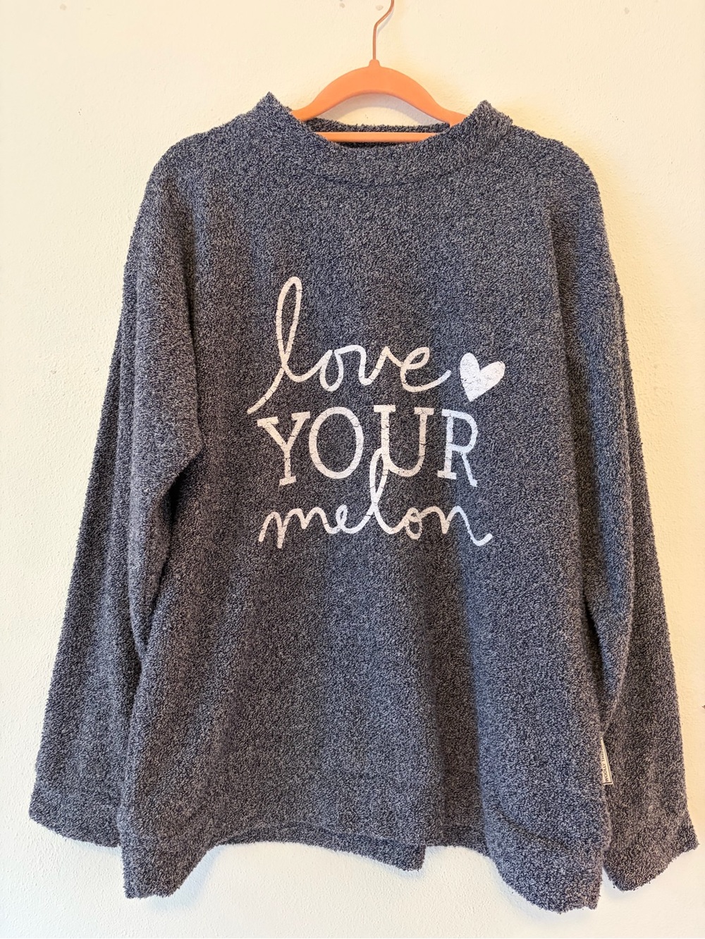 Cozy Navy Blue 'Love Your Melon' Graphic Sweater